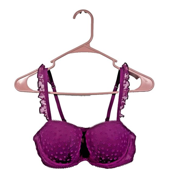 PINK VICTORIA"S SECRET Wink Lightly Lined Balconette Push-Up Bra Size 36B - Picture 8 of 9